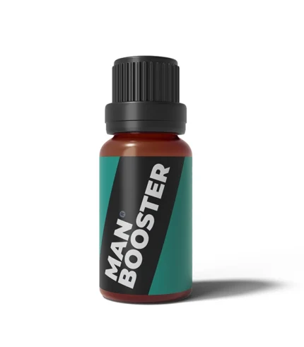 Láhev s názvem Man Booster